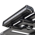 Roof rack with light bar on a white background