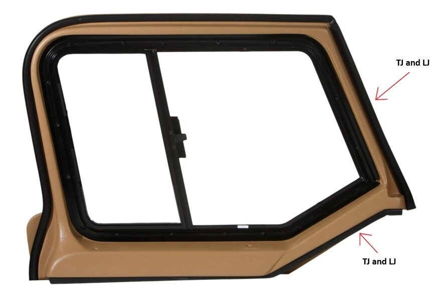 Jeep Wrangler TJ Upper Door Gasket Kit