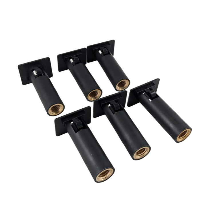6 One-Piece Threaded Jeep Door Inserts with Permanently Installed Bras