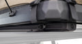 Close-up of a car roof rack system on a vehicle