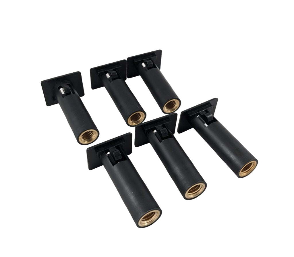 6 One-Piece Threaded Jeep Door Inserts with Permanently Installed Brass Nut