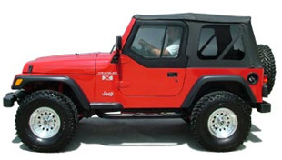 Red Jeep half doors